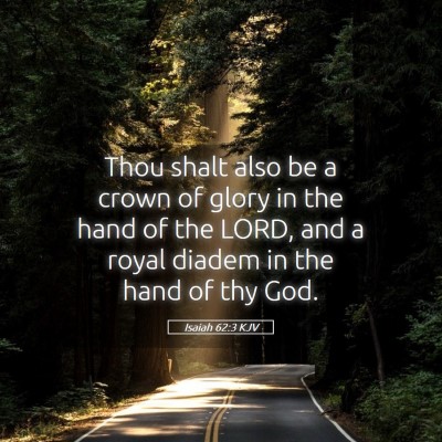 Picture 05 - Isaiah 62:3 KJV - Thou shalt also be a crown of glory in the hand - Bible Verse Picture