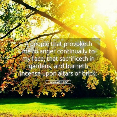 Picture 05 - Isaiah 65:3 KJV - A people that provoketh me to anger continually - Bible Verse Picture