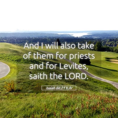 Picture 05 - Isaiah 66:21 KJV - And I will also take of them for priests and for - Bible Verse Picture