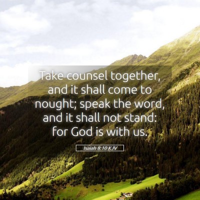 Picture 05 - Isaiah 8:10 KJV - Take counsel together, and it shall come to - Bible Verse Picture
