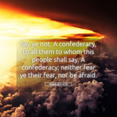 Picture 05 - Isaiah 8:12 KJV - Say ye not, A confederacy, to all them to whom - Bible Verse Picture