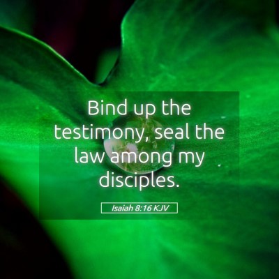 Picture 05 - Isaiah 8:16 KJV - Bind up the testimony, seal the law among my - Bible Verse Picture