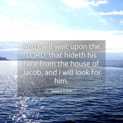 Picture 05 - Isaiah 8:17 KJV - And I will wait upon the LORD, that hideth his - Bible Verse Picture
