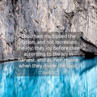 Picture 05 - Isaiah 9:3 KJV - Thou hast multiplied the nation, and not - Bible Verse Picture