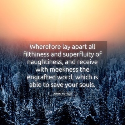 Picture 05 - James 1:21 KJV - Wherefore lay apart all filthiness and - Bible Verse Picture