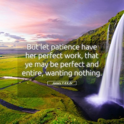 Picture 05 - James 1:4 KJV - But let patience have her perfect work, that ye - Bible Verse Picture