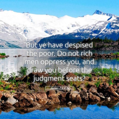 Picture 05 - James 2:6 KJV - But ye have despised the poor. Do not rich men - Bible Verse Picture