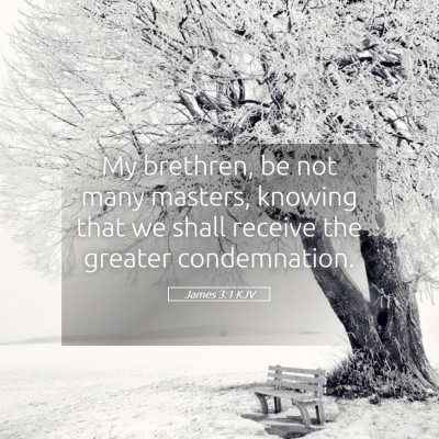 Picture 05 - James 3:1 KJV - My brethren, be not many masters, knowing that we - Bible Verse Picture