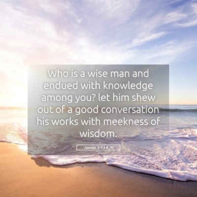 Picture 05 - James 3:13 KJV - Who is a wise man and endued with knowledge among - Bible Verse Picture