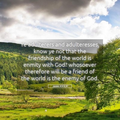Picture 05 - James 4:4 KJV - Ye adulterers and adulteresses, know ye not that - Bible Verse Picture