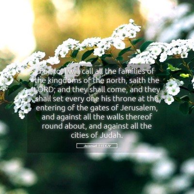 Picture 05 - Jeremiah 1:15 KJV - For, lo, I will call all the families of the - Bible Verse Picture