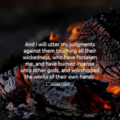 Picture 05 - Jeremiah 1:16 KJV - And I will utter my judgments against them - Bible Verse Picture