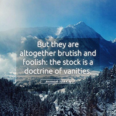 Picture 05 - Jeremiah 10:8 KJV - But they are altogether brutish and foolish: the - Bible Verse Picture
