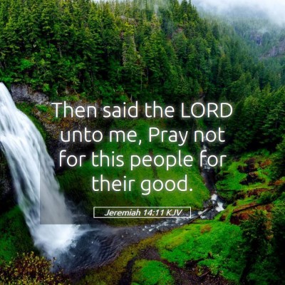 Picture 05 - Jeremiah 14:11 KJV - Then said the LORD unto me, Pray not for this - Bible Verse Picture