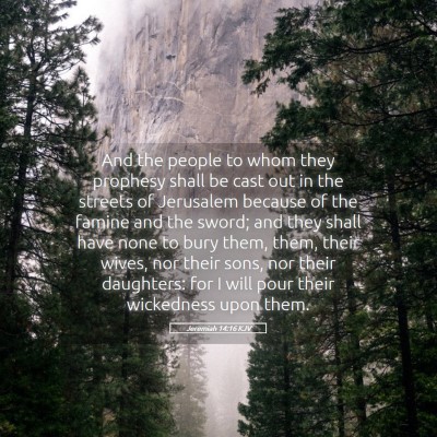 Picture 05 - Jeremiah 14:16 KJV - And the people to whom they prophesy shall be - Bible Verse Picture