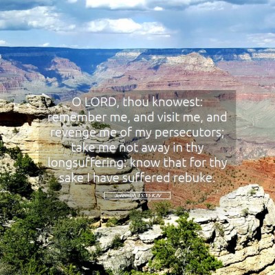 Picture 05 - Jeremiah 15:15 KJV - O LORD, thou knowest: remember me, and visit me, - Bible Verse Picture