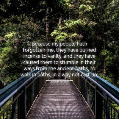 Picture 05 - Jeremiah 18:15 KJV - Because my people hath forgotten me, they have - Bible Verse Picture