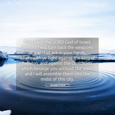 Picture 05 - Jeremiah 21:4 KJV - Thus saith the LORD God of Israel; Behold, I will - Bible Verse Picture
