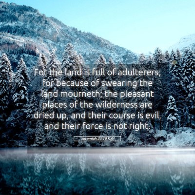 Picture 05 - Jeremiah 23:10 KJV - For the land is full of adulterers; for because - Bible Verse Picture