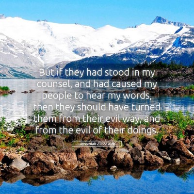 Picture 05 - Jeremiah 23:22 KJV - But if they had stood in my counsel, and had - Bible Verse Picture