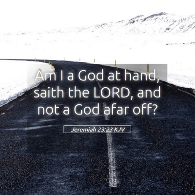 Picture 05 - Jeremiah 23:23 KJV - Am I a God at hand, saith the LORD, and not a God - Bible Verse Picture