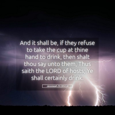 Picture 05 - Jeremiah 25:28 KJV - And it shall be, if they refuse to take the cup - Bible Verse Picture