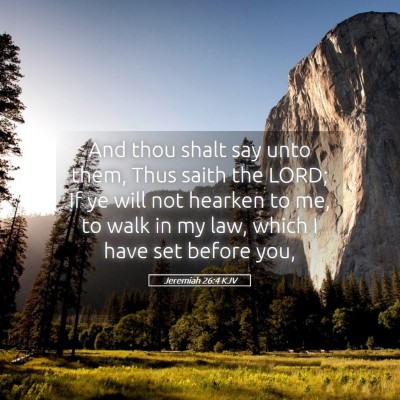 Picture 05 - Jeremiah 26:4 KJV - And thou shalt say unto them, Thus saith the - Bible Verse Picture