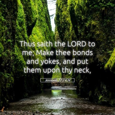 Picture 05 - Jeremiah 27:2 KJV - Thus saith the LORD to me; Make thee bonds and - Bible Verse Picture