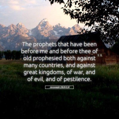 Picture 05 - Jeremiah 28:8 KJV - The prophets that have been before me and before - Bible Verse Picture