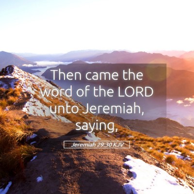 Picture 05 - Jeremiah 29:30 KJV - Then came the word of the LORD unto Jeremiah, - Bible Verse Picture