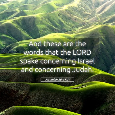 Picture 05 - Jeremiah 30:4 KJV - And these are the words that the LORD spake - Bible Verse Picture