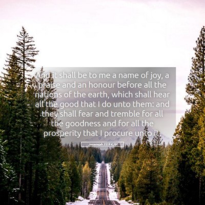 Picture 05 - Jeremiah 33:9 KJV - And it shall be to me a name of joy, a praise and - Bible Verse Picture