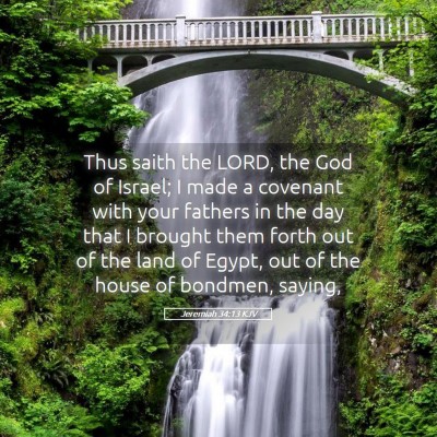 Picture 05 - Jeremiah 34:13 KJV - Thus saith the LORD, the God of Israel; I made a - Bible Verse Picture