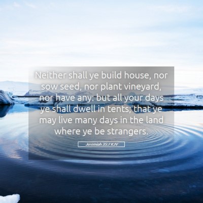 Picture 05 - Jeremiah 35:7 KJV - Neither shall ye build house, nor sow seed, nor - Bible Verse Picture