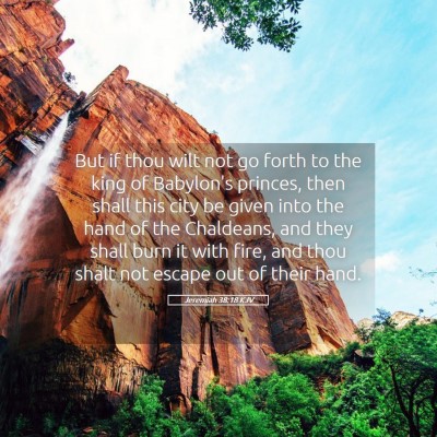 Picture 05 - Jeremiah 38:18 KJV - But if thou wilt not go forth to the king of - Bible Verse Picture