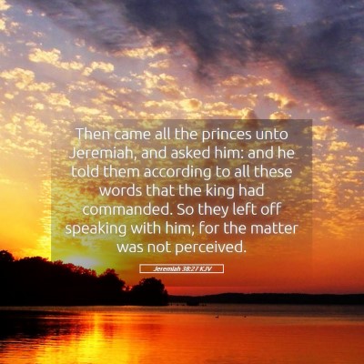Picture 05 - Jeremiah 38:27 KJV - Then came all the princes unto Jeremiah, and - Bible Verse Picture