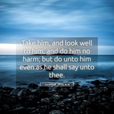 Picture 05 - Jeremiah 39:12 KJV - Take him, and look well to him, and do him no - Bible Verse Picture