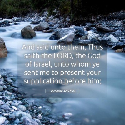 Picture 05 - Jeremiah 42:9 KJV - And said unto them, Thus saith the LORD, the God - Bible Verse Picture