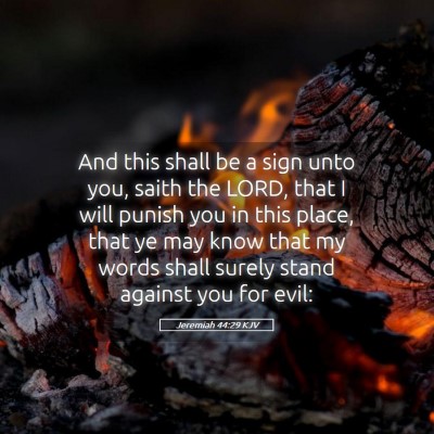 Picture 05 - Jeremiah 44:29 KJV - And this shall be a sign unto you, saith the - Bible Verse Picture