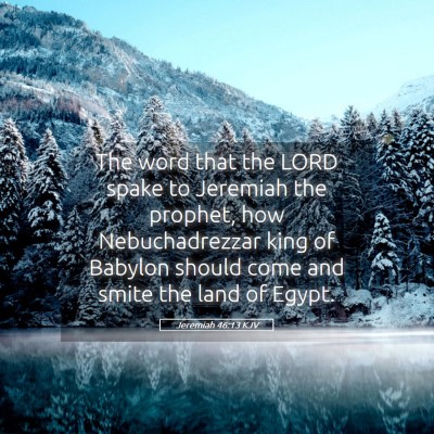 Picture 05 - Jeremiah 46:13 KJV - The word that the LORD spake to Jeremiah the - Bible Verse Picture