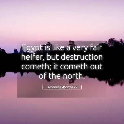 Picture 05 - Jeremiah 46:20 KJV - Egypt is like a very fair heifer, but destruction - Bible Verse Picture