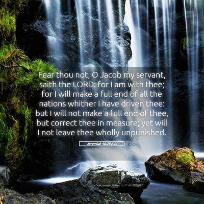 Picture 05 - Jeremiah 46:28 KJV - Fear thou not, O Jacob my servant, saith the - Bible Verse Picture