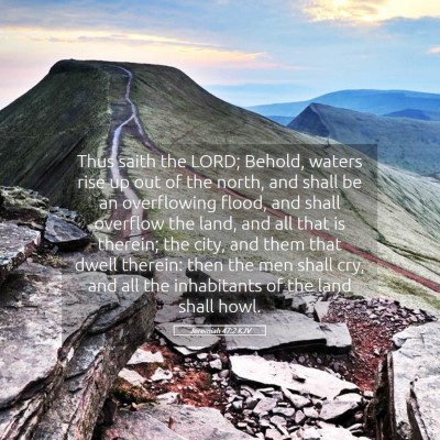 Picture 05 - Jeremiah 47:2 KJV - Thus saith the LORD; Behold, waters rise up out - Bible Verse Picture