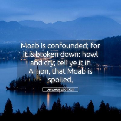 Picture 05 - Jeremiah 48:20 KJV - Moab is confounded; for it is broken down: howl - Bible Verse Picture