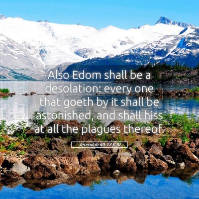 Picture 05 - Jeremiah 49:17 KJV - Also Edom shall be a desolation: every one that - Bible Verse Picture