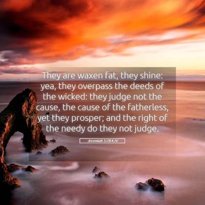 Picture 05 - Jeremiah 5:28 KJV - They are waxen fat, they shine: yea, they - Bible Verse Picture