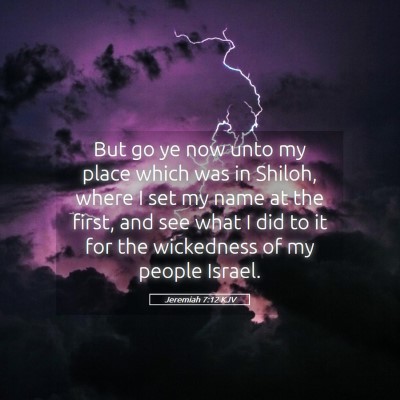 Picture 05 - Jeremiah 7:12 KJV - But go ye now unto my place which was in Shiloh, - Bible Verse Picture