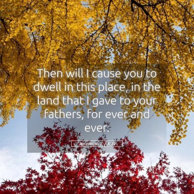 Picture 05 - Jeremiah 7:7 KJV - Then will I cause you to dwell in this place, in - Bible Verse Picture