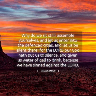 Picture 05 - Jeremiah 8:14 KJV - Why do we sit still? assemble yourselves, and let - Bible Verse Picture