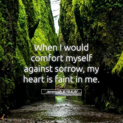 Picture 05 - Jeremiah 8:18 KJV - When I would comfort myself against sorrow, my - Bible Verse Picture